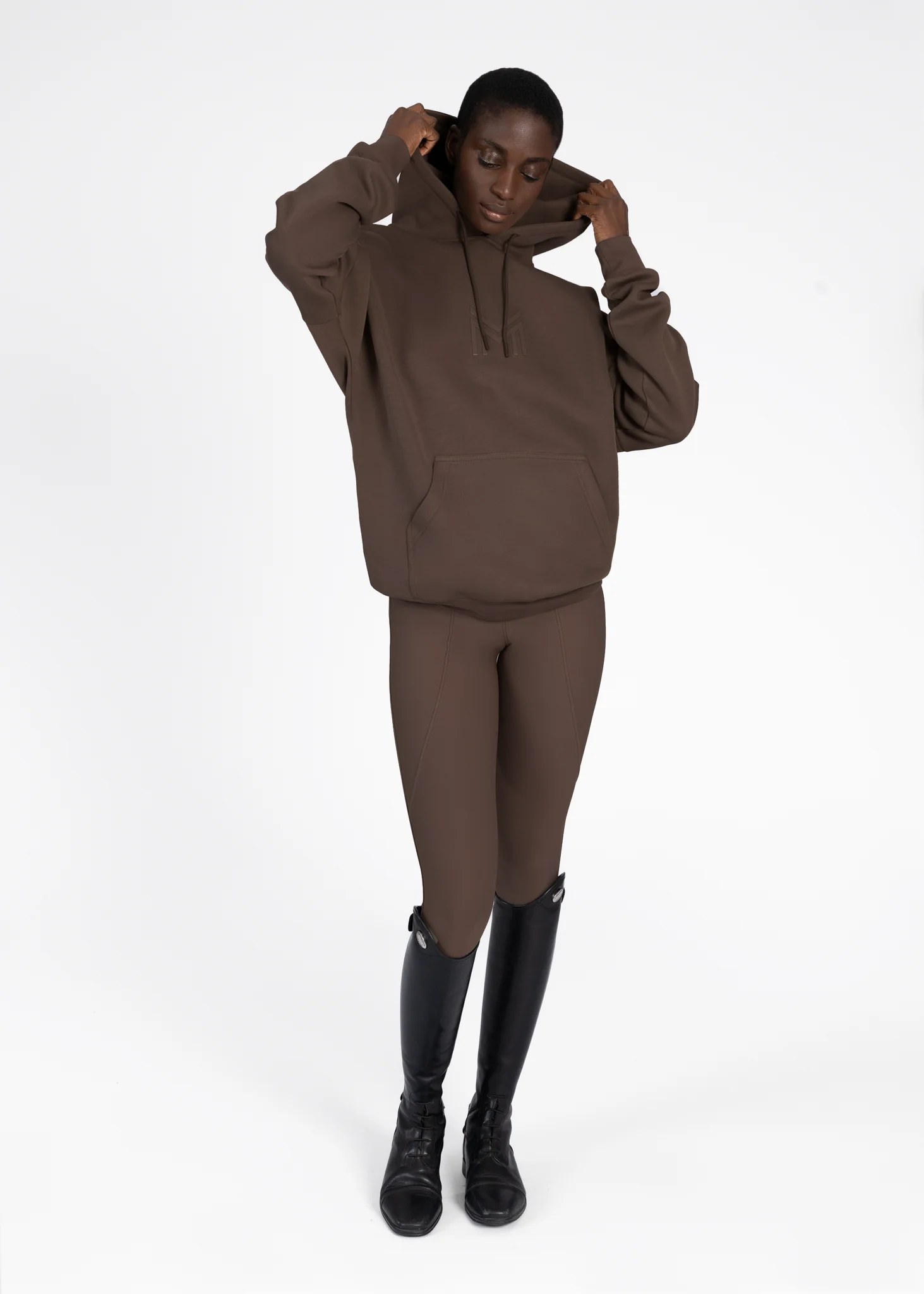 Women Icon Oversized Hoodie (Mocha) - Image 6