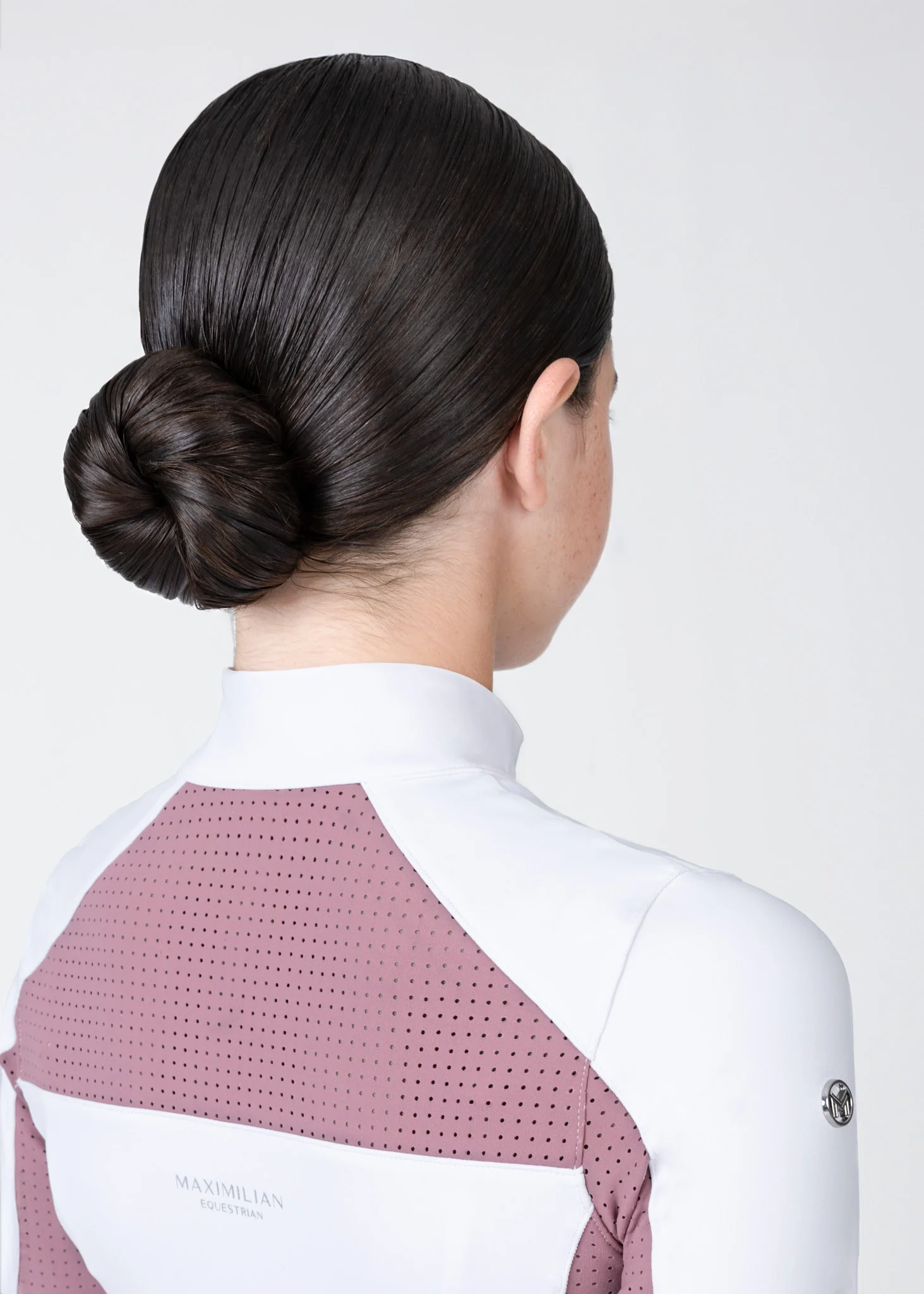 YR Aveen Long Sleeve Show Shirt (White/Mauve) - Image 7