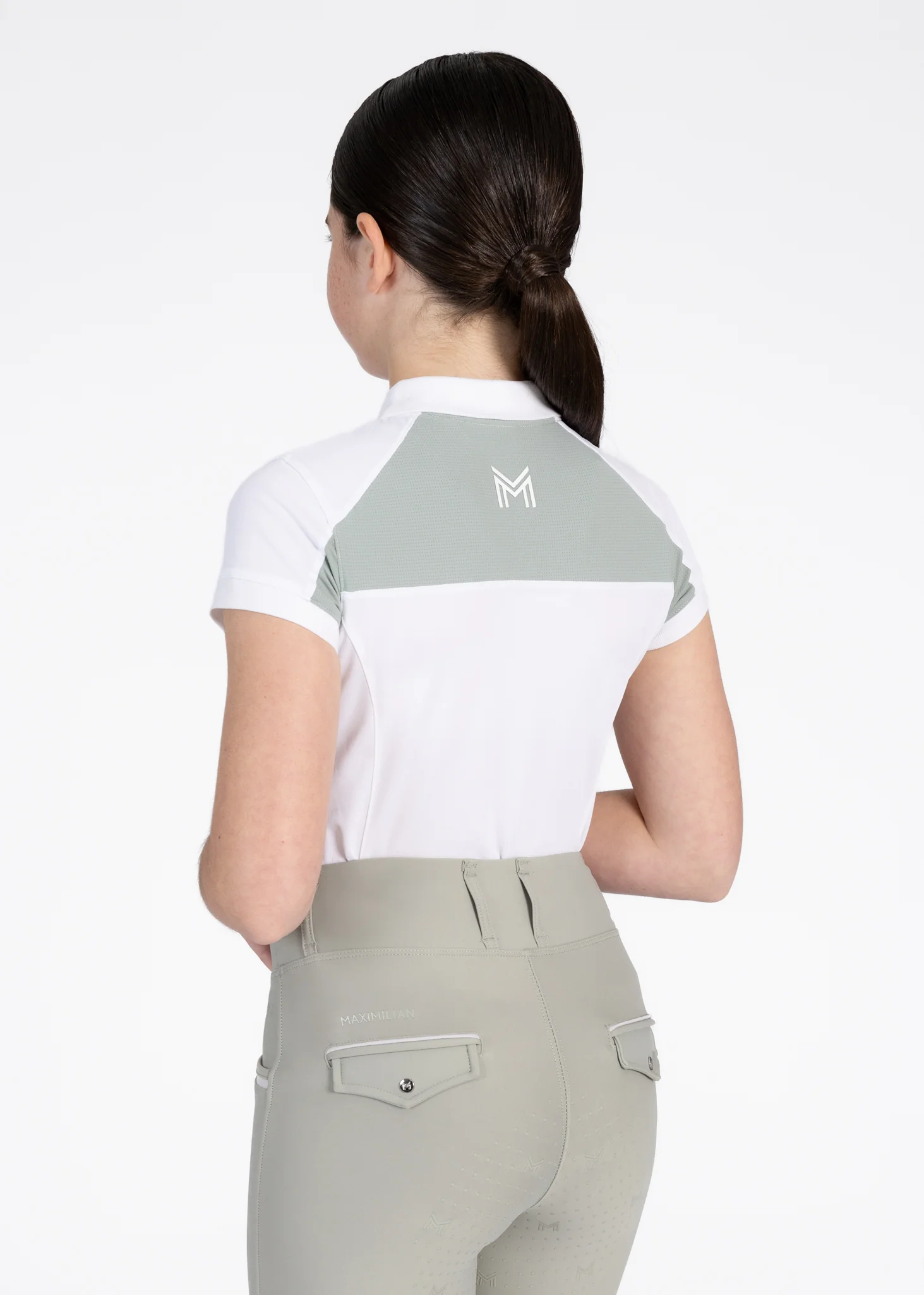 YR Aveen Polo Shirt (White/Laurel) - Image 2