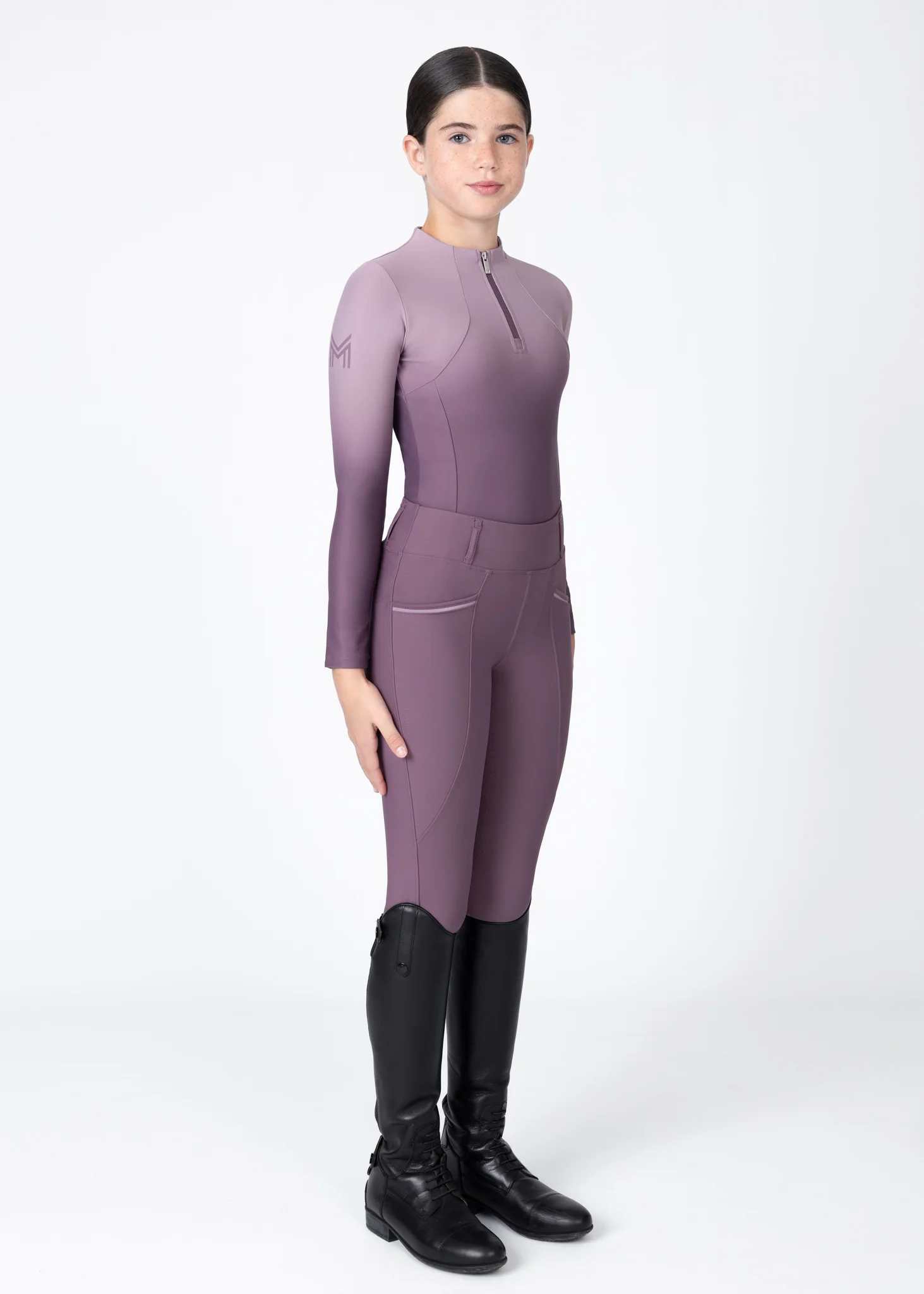 YR Ombré Long Sleeve Base Layer (Plum) - Image 7