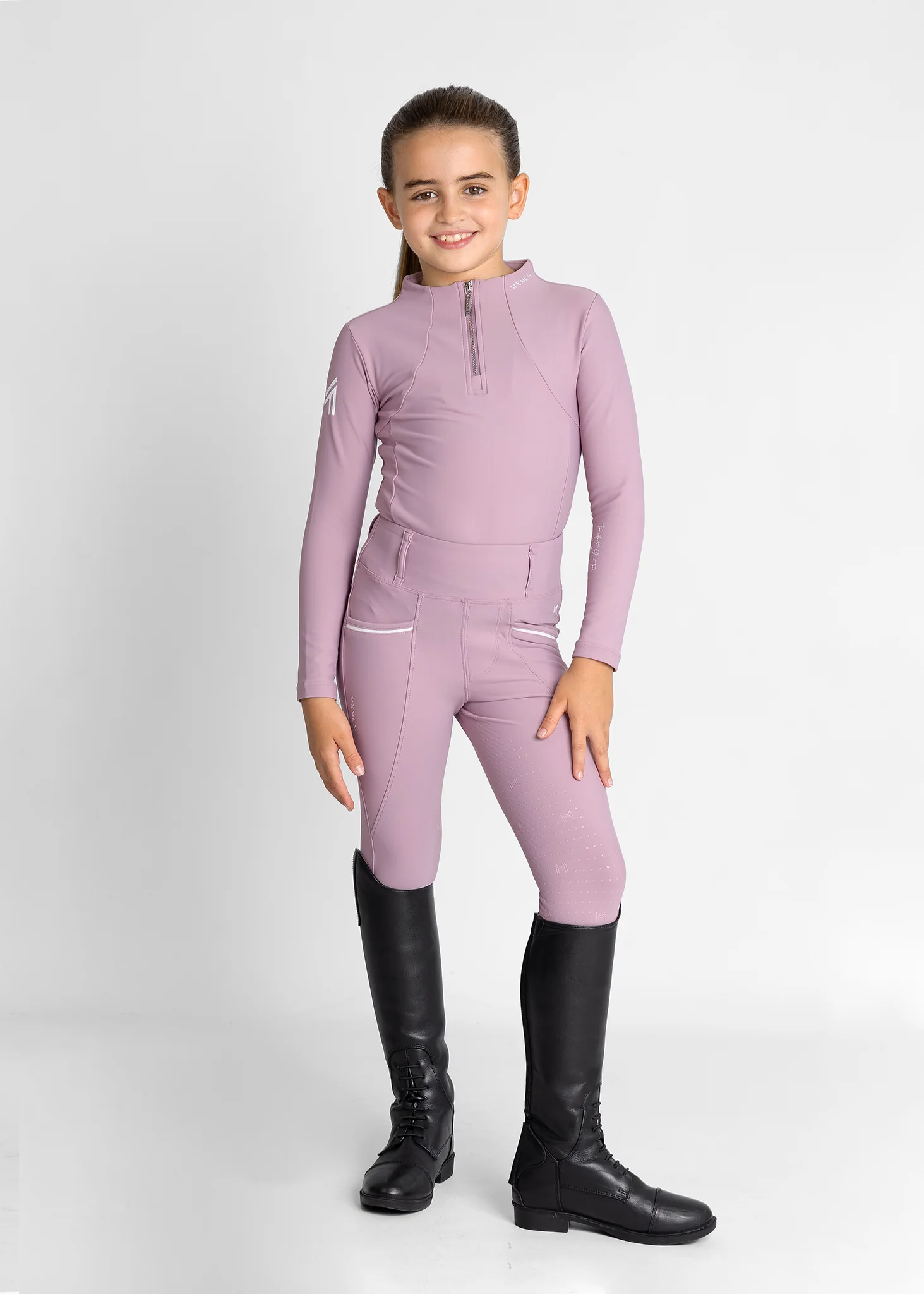 YR Pro Riding Leggings (Mauve) - Image 6