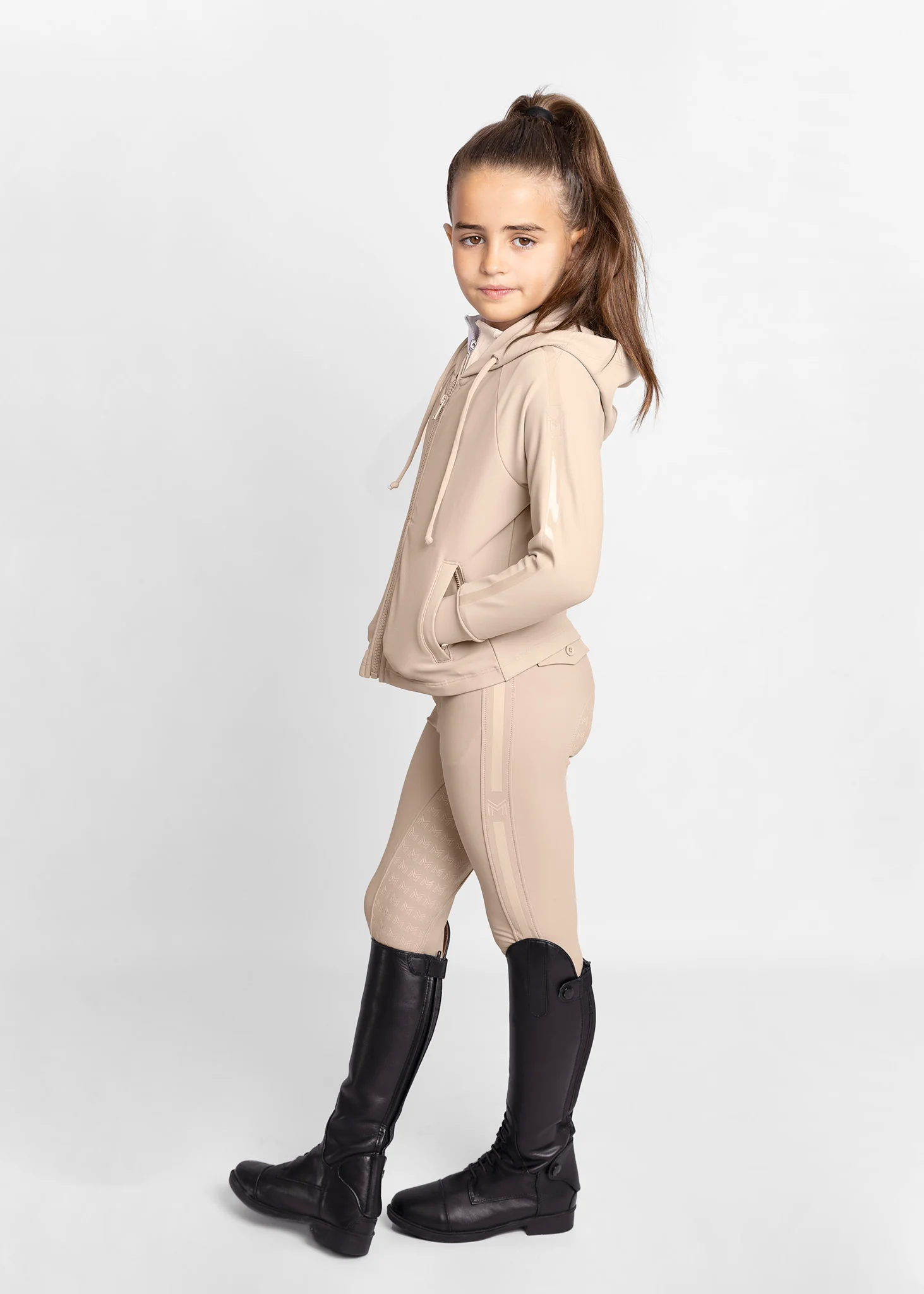 YR Reflection Zip Hoodie (Beige) - Image 3