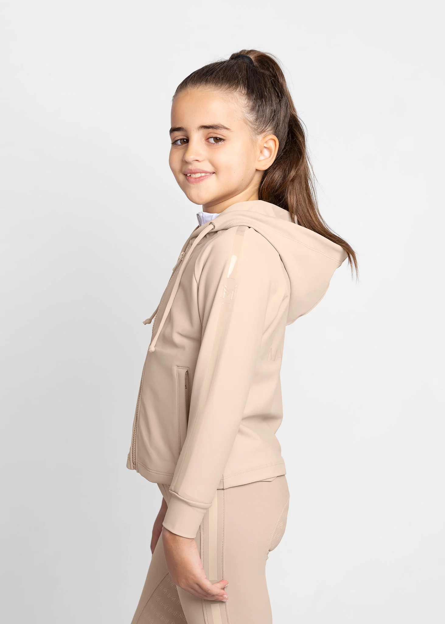 YR Reflection Zip Hoodie (Beige) - Image 7