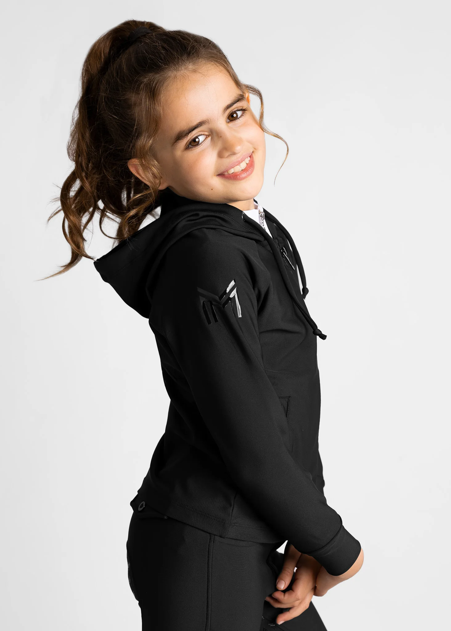 YR Reflection Zip Hoodie (Black) - Image 3