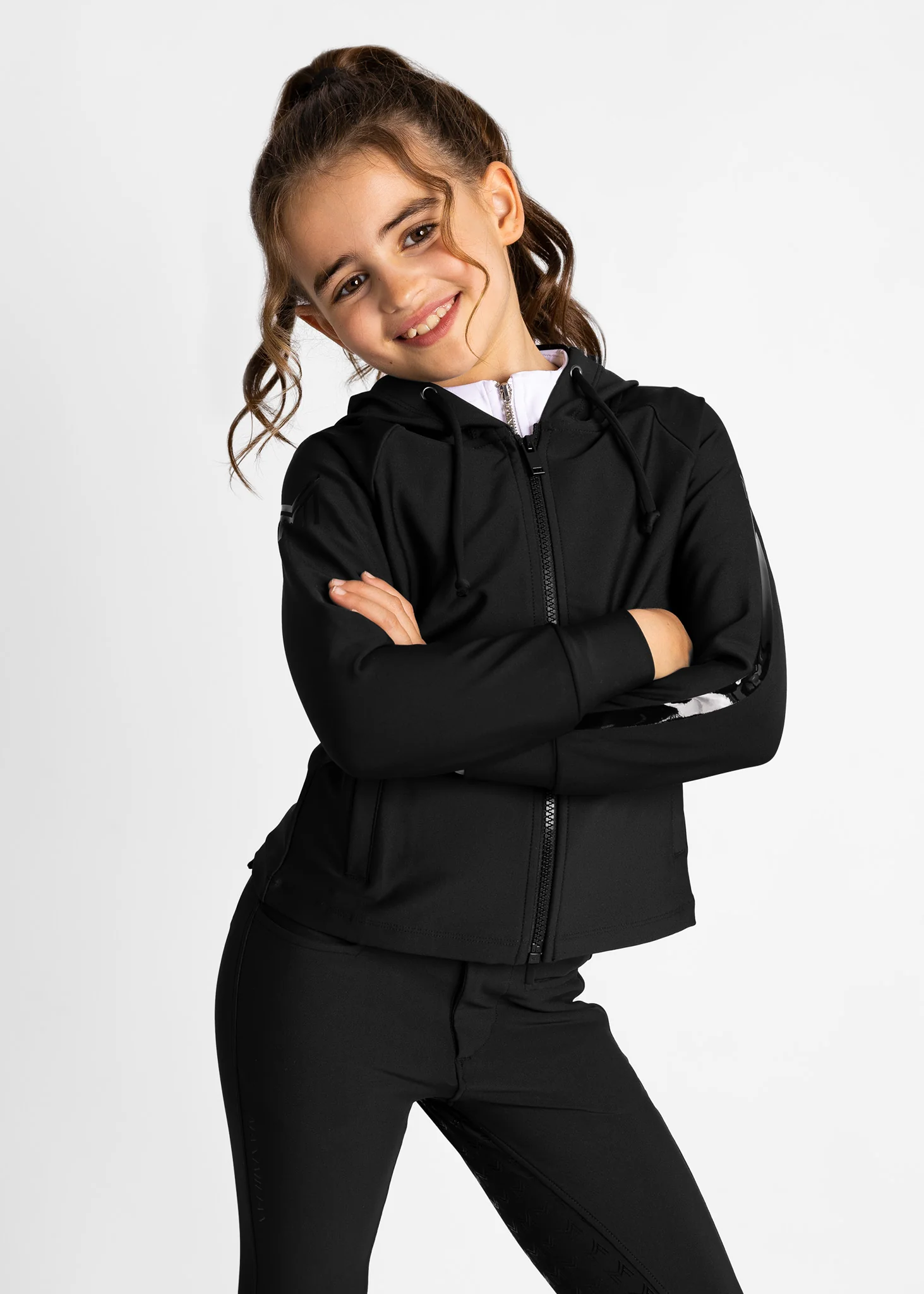 YR Reflection Zip Hoodie (Black) - Image 7