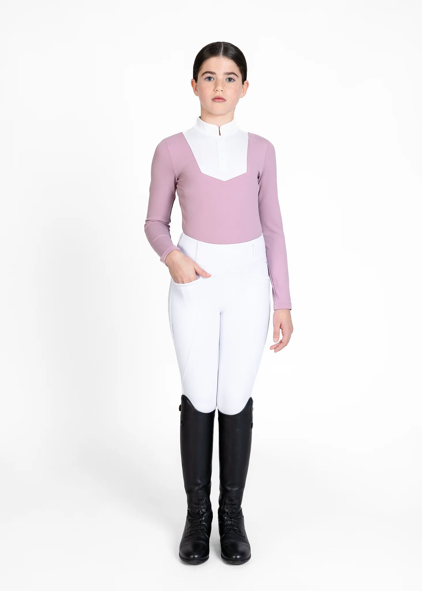 YR Sienna Long Sleeve Show Shirt (Mauve) - Image 8